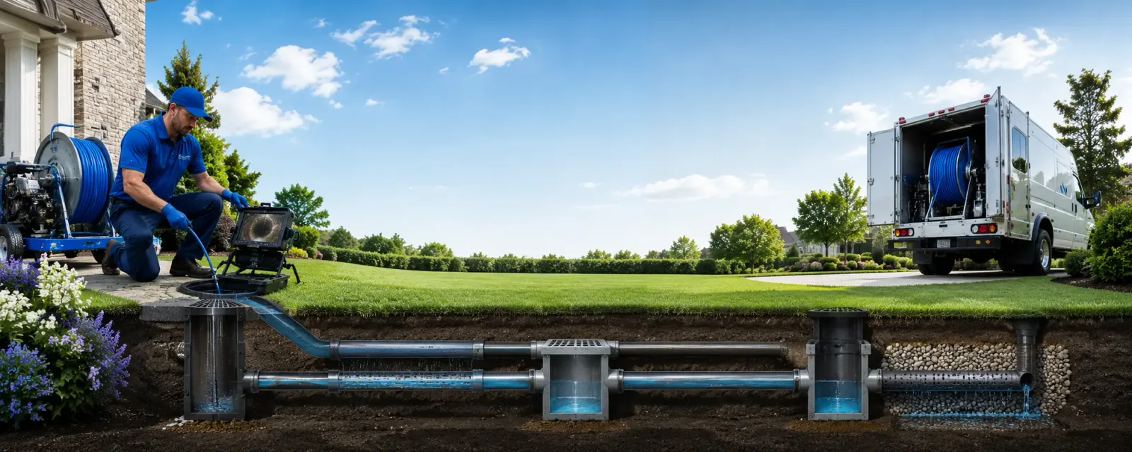 Outdoor drain cleaning information for Midfield, TX